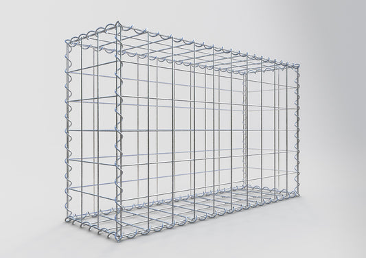 Gabião 100 cm x 60 cm x 30 cm (C x A x P), malhagem 10 cm x 10 cm, espiral