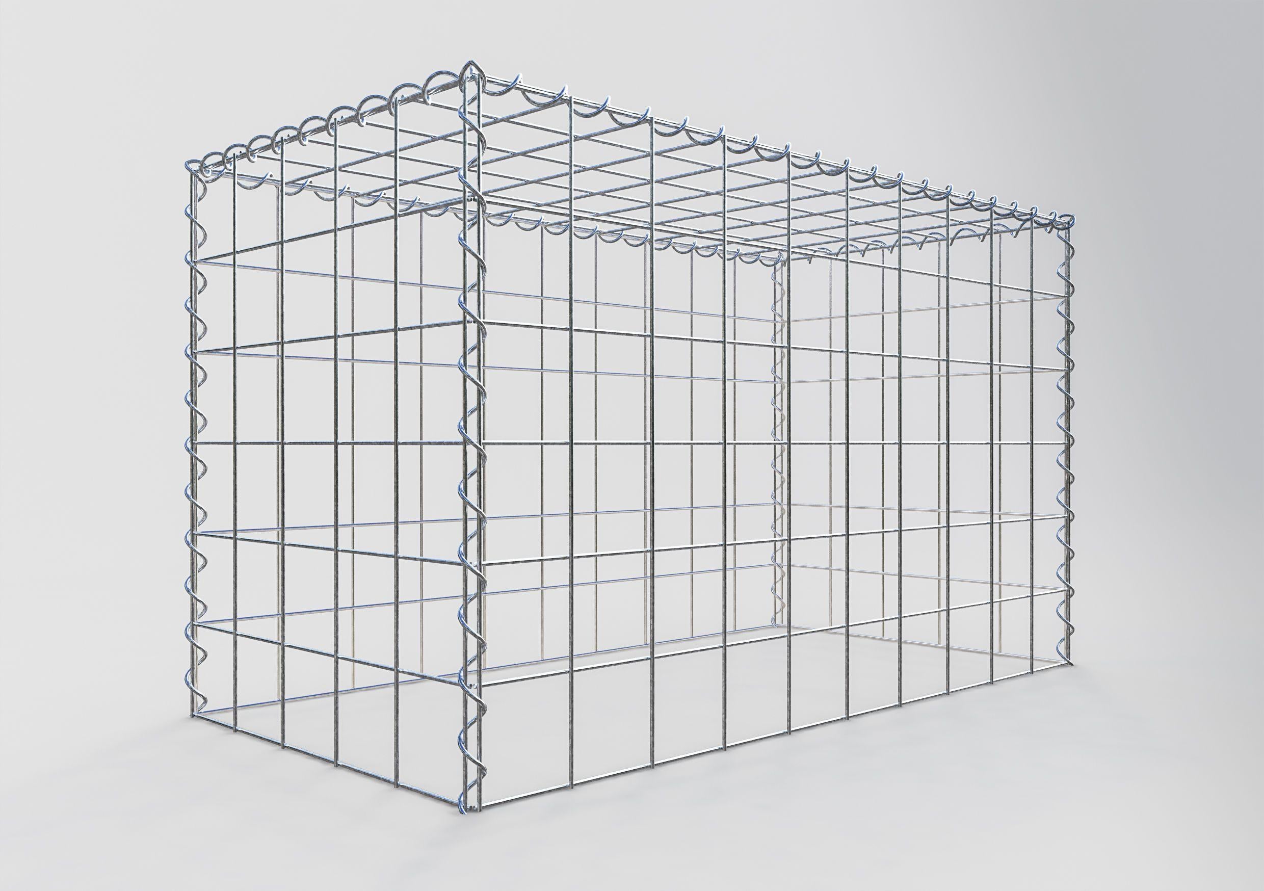 Gavión complementario tipo 3 100 cm x 60 cm x 50 cm (L x A x P), malla 10 cm x 10 cm, espiral