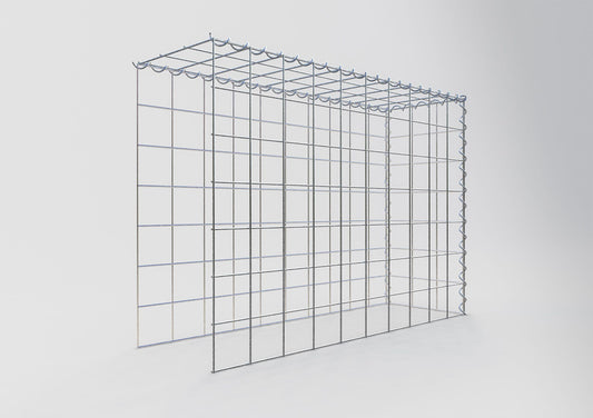 Påväxt gabion typ 4 100 cm x 70 cm x 30 cm (L x H x D), maskstorlek 10 cm x 10 cm, spiral