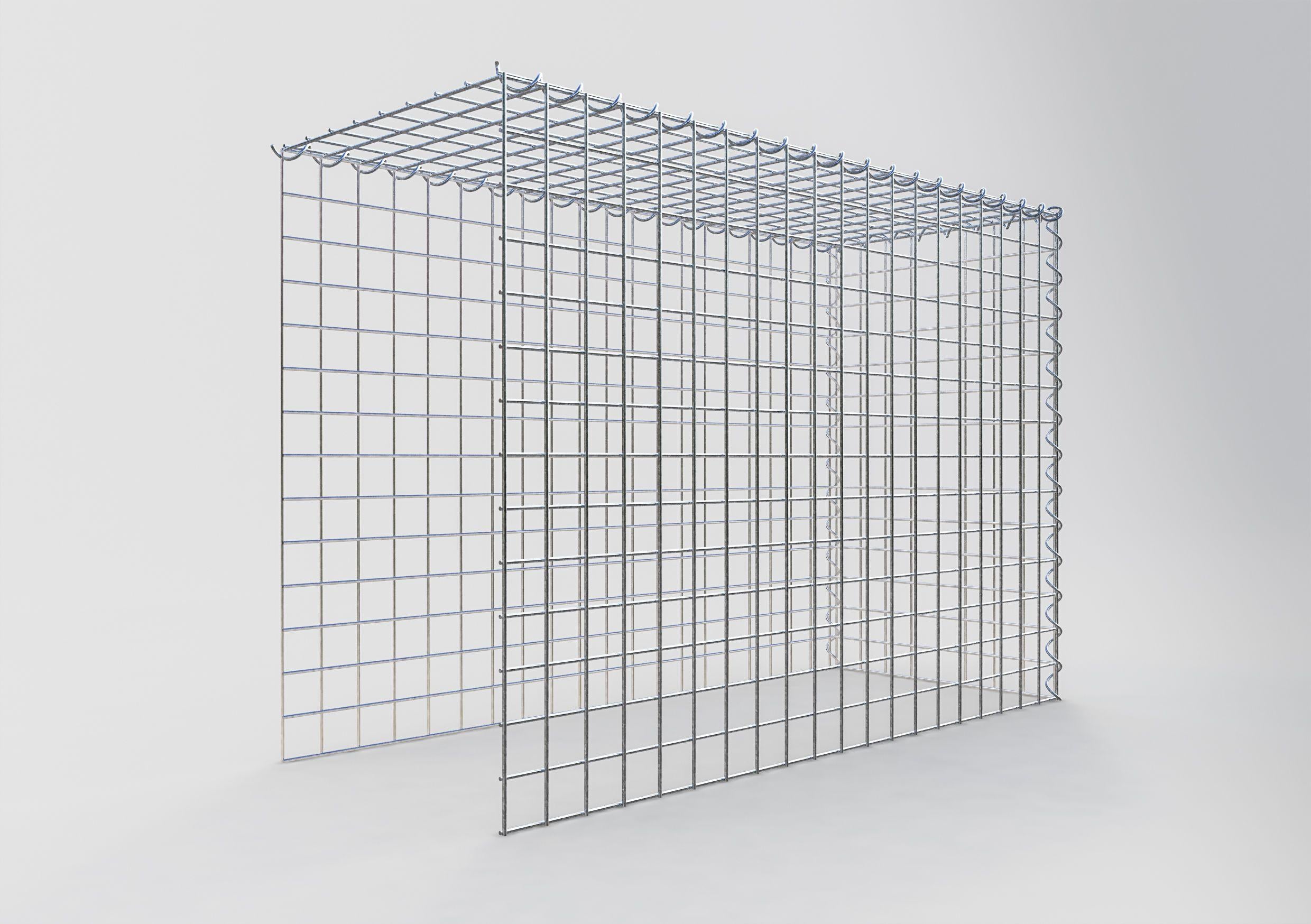 Add-on schanskorf type 4 100 cm x 70 cm x 40 cm (L x H x D), maaswijdte 5 cm x 5 cm, spiraalvormig