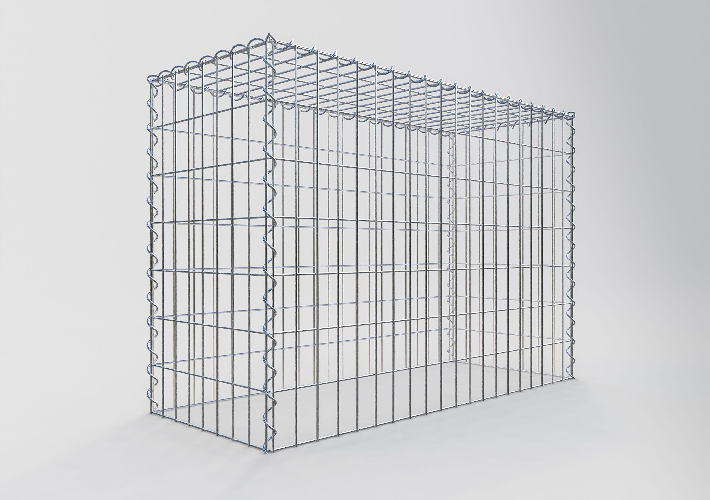 Gabion rapporté type 3 100 cm x 70 cm x 40 cm (L x H x P), mailles 5 cm x 10 cm, spirale