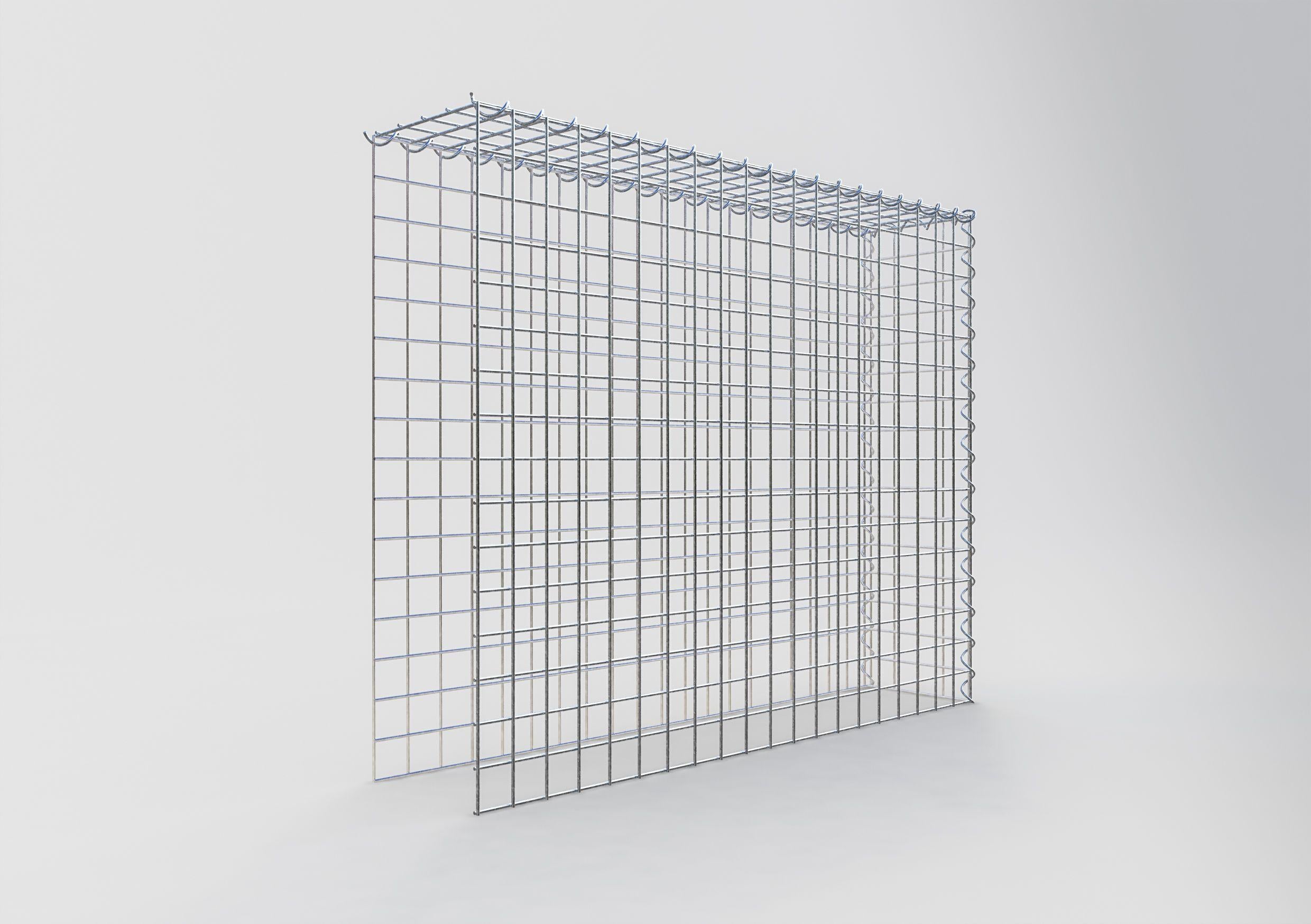 Gabion rapporté type 4 100 cm x 80 cm x 20 cm (L x H x P), mailles 5 cm x 5 cm, spirale