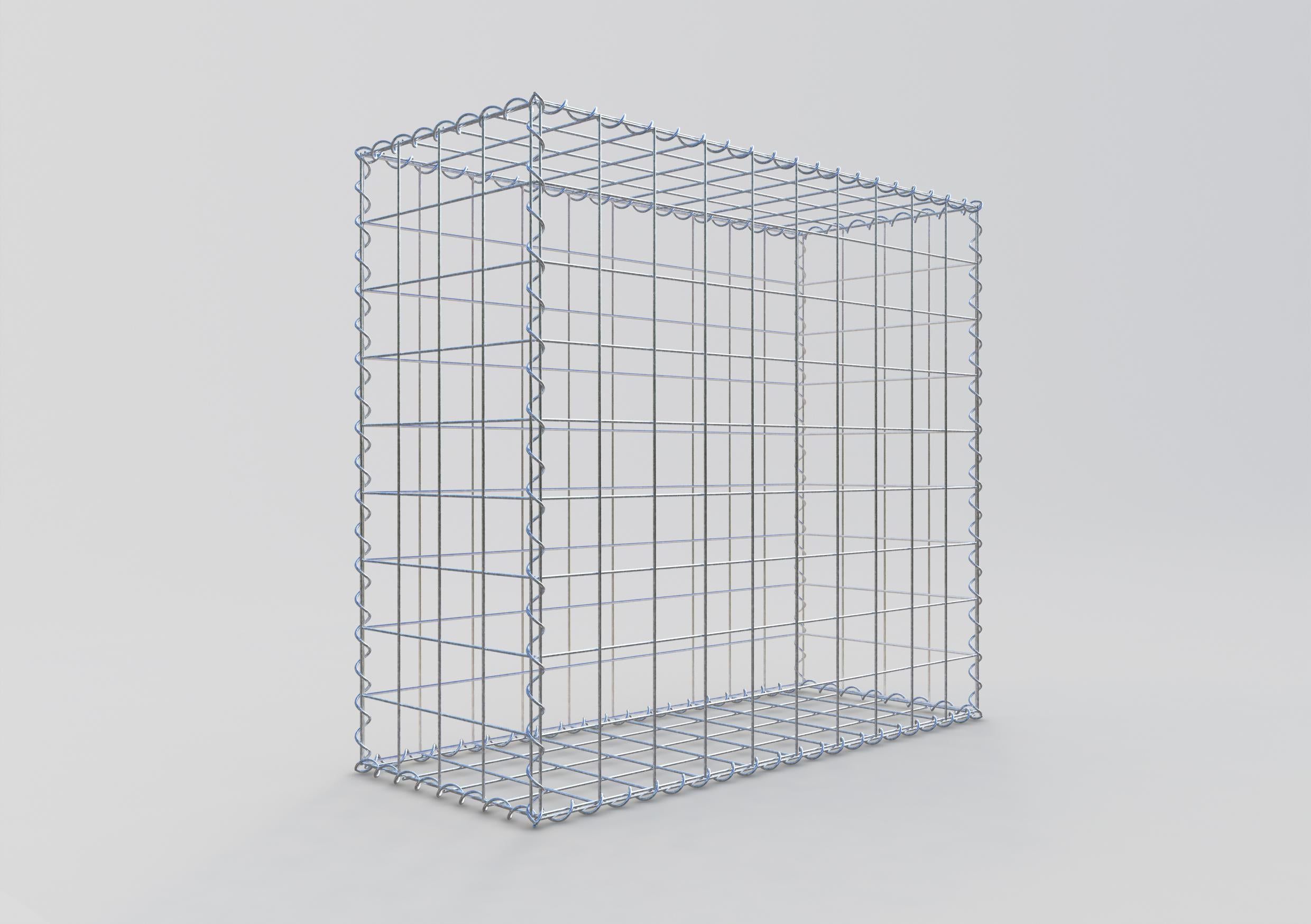 Gavión 100 cm x 90 cm x 40 cm (largo x alto x fondo), malla 10 cm x 10 cm, en espiral