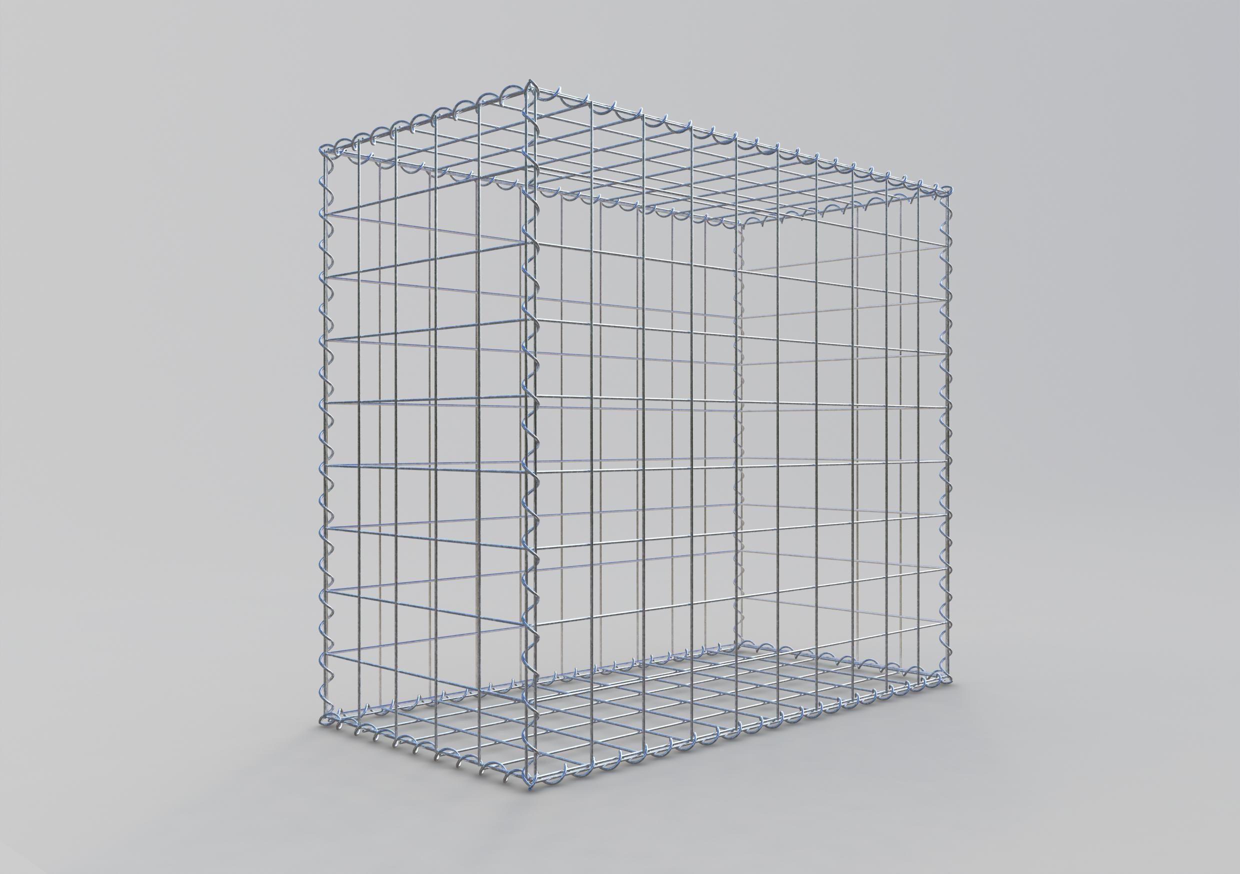 Gavión 100 cm x 90 cm x 50 cm (largo x alto x fondo), malla 10 cm x 10 cm, en espiral