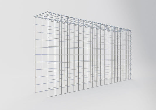 Extra gabion typ 4 200 cm x 100 cm x 30 cm (L x H x D), maskstorlek 10 cm x 10 cm, spiral