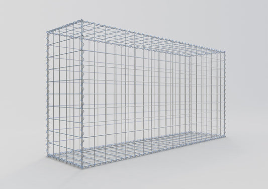 Gabion 200 cm x 100 cm x 50 cm (L x H x P), mailles 10 cm x 10 cm, spirale