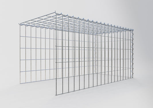 Gabião tipo 4 100 cm x 50 cm x 50 cm (C x A x P), malhagem 5 cm x 10 cm, espiral