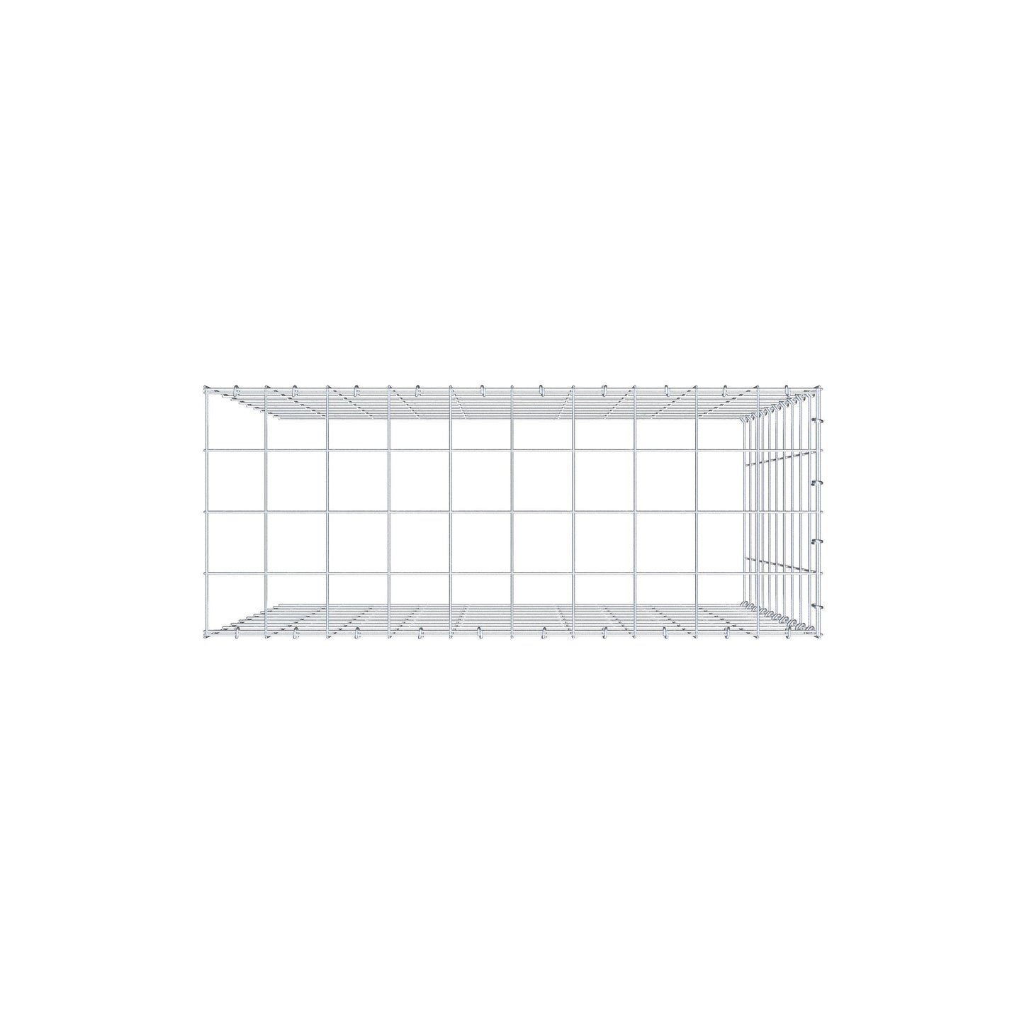 Add-on schanskorf type 4 100 cm x 100 cm x 40 cm (L x H x D), maaswijdte 10 cm x 10 cm, C-ring