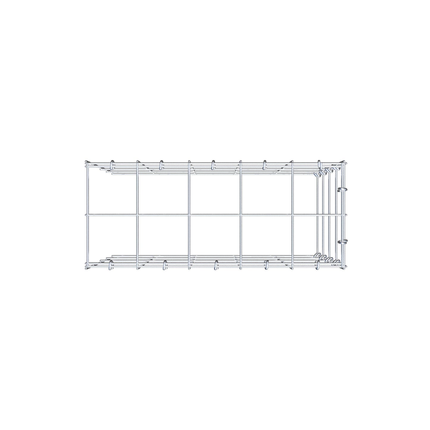 Gabião Tipo 4 50 cm x 40 cm x 20 cm (C x A x P), malhagem 10 cm x 10 cm, anel C