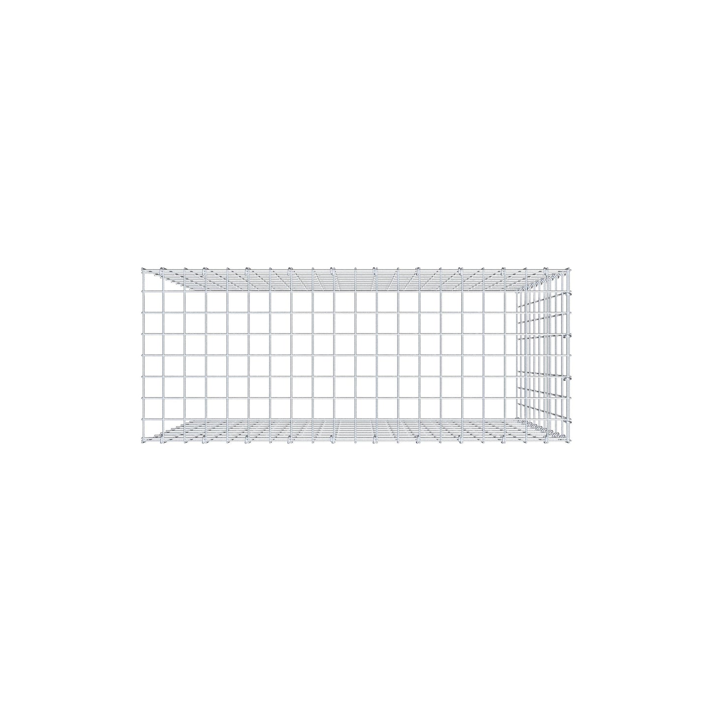 Gabião Tipo 4 100 cm x 100 cm x 40 cm (C x A x P), malhagem 5 cm x 10 cm, anel C