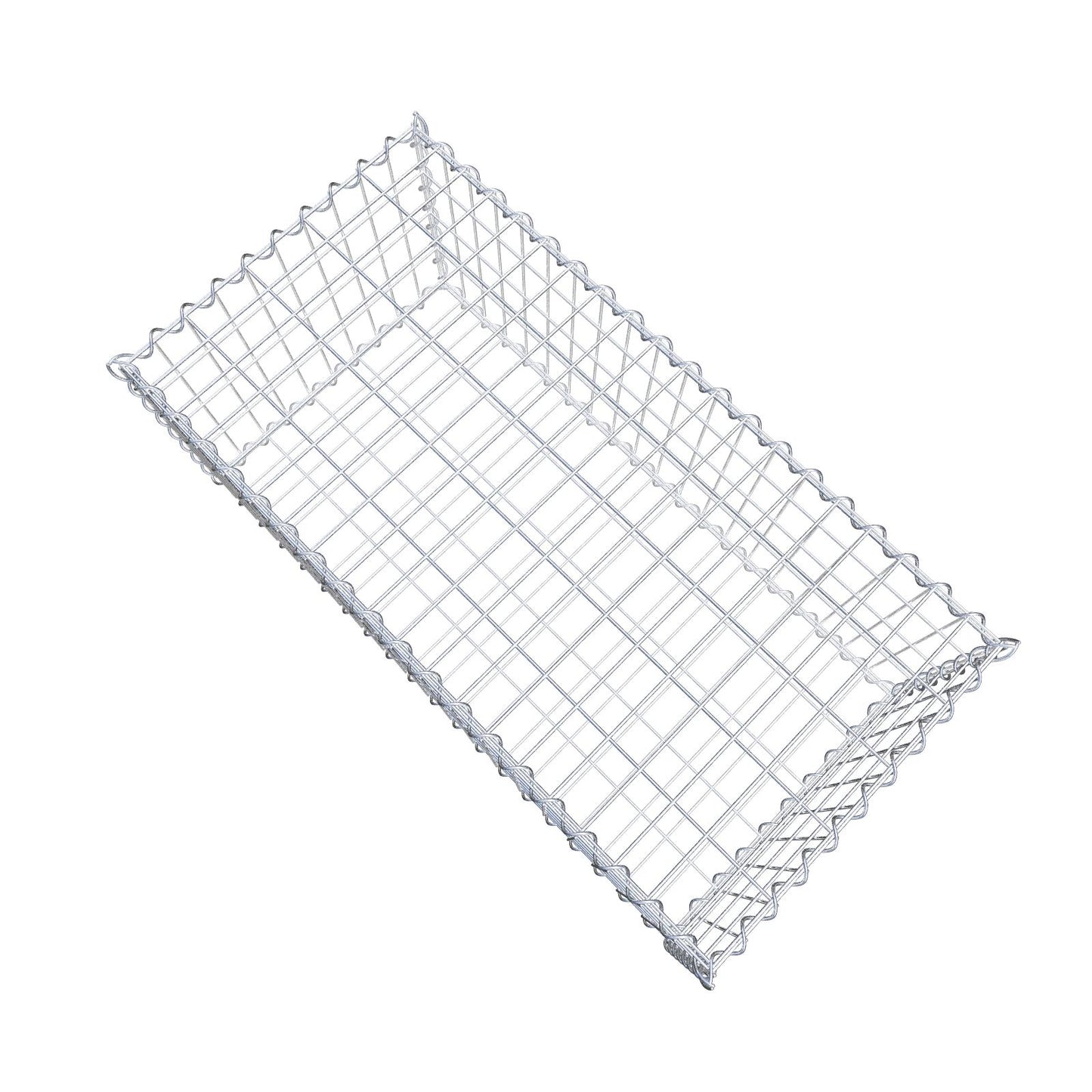Schanskorf 100 cm x 40 cm x 50 cm (L x H x D), maaswijdte 5 cm x 10 cm, spiraalvormig