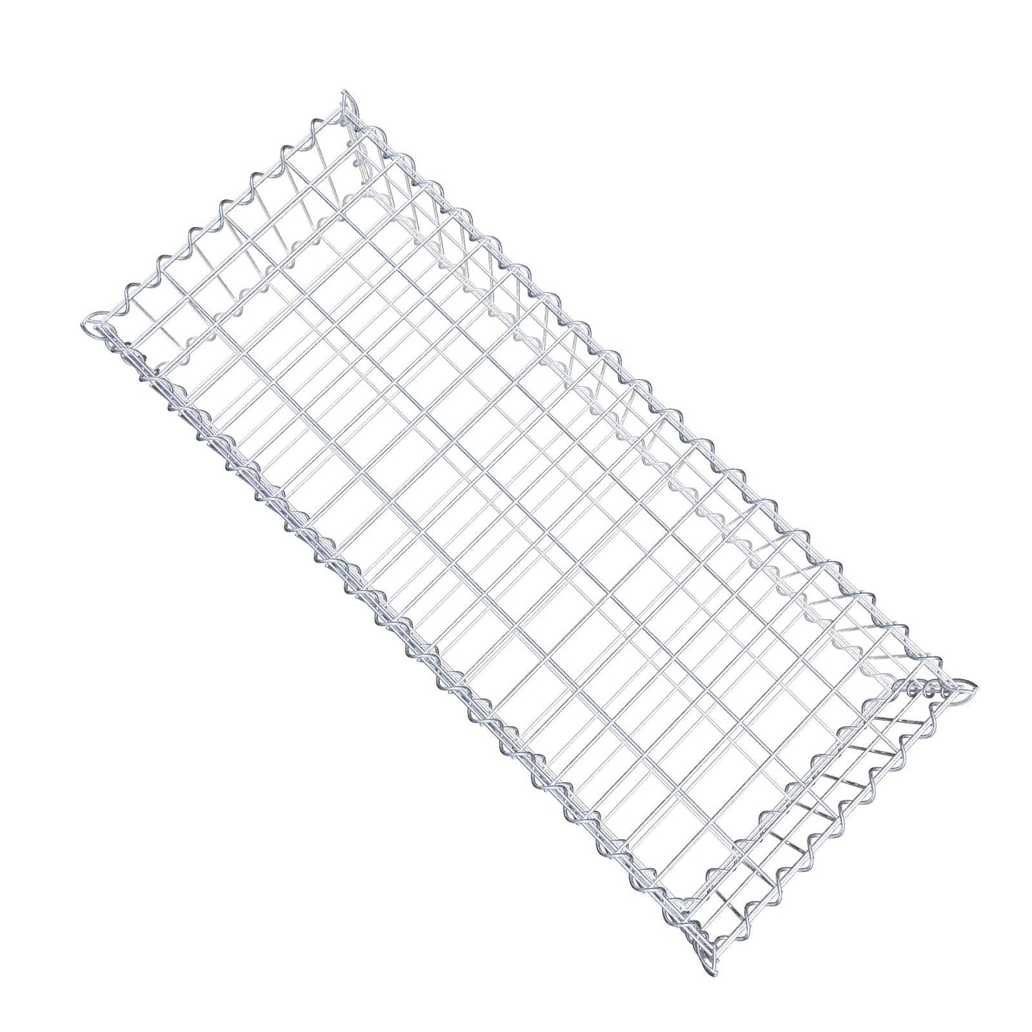 Gavión 100 cm x 20 cm x 40 cm (largo x alto x fondo), malla 5 cm x 10 cm, en espiral