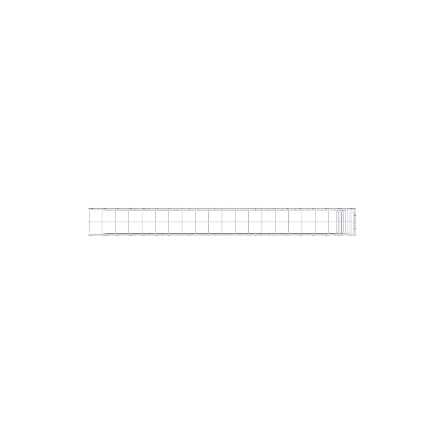 Extra gabion typ 4 200 cm x 100 cm x 20 cm (L x H x D), maskstorlek 10 cm x 10 cm, C-ring