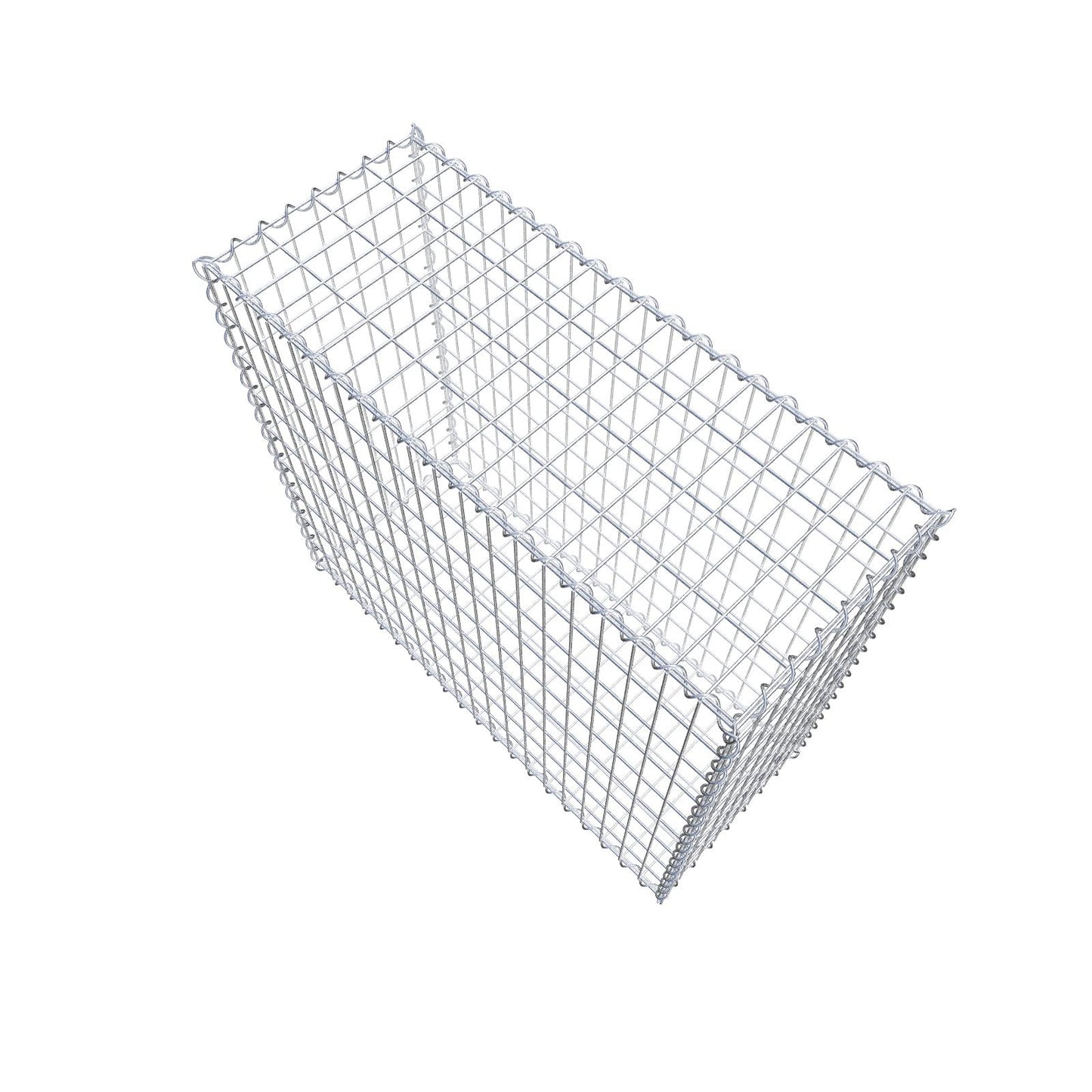 Gavión 100 cm x 90 cm x 40 cm (L x A x P), luz de malla 5 cm x 10 cm, en espiral