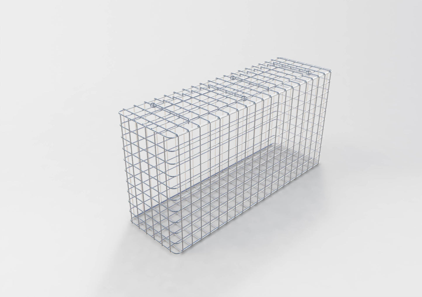 Gavión galvanizado en caliente 102 cm x 52 cm x 32 cm, malla 5 cm x 5 cm, totalmente soldado