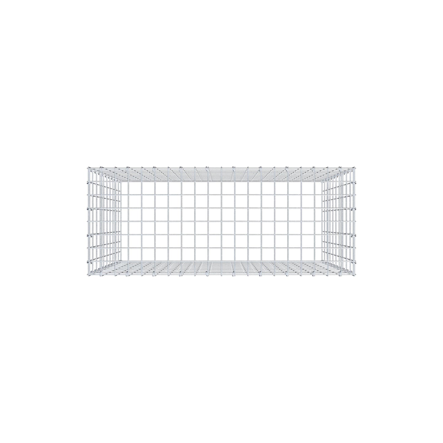 Gavión complementario de tipo 3 100 cm x 100 cm x 40 cm (L x A x P), malla 5 cm x 10 cm, anillo en C