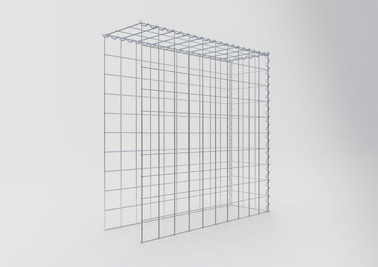 Gabbione aggiuntivo tipo 4 100 cm x 100 cm x 30 cm (L x H x P), dimensione maglia 10 cm x 10 cm, a spirale