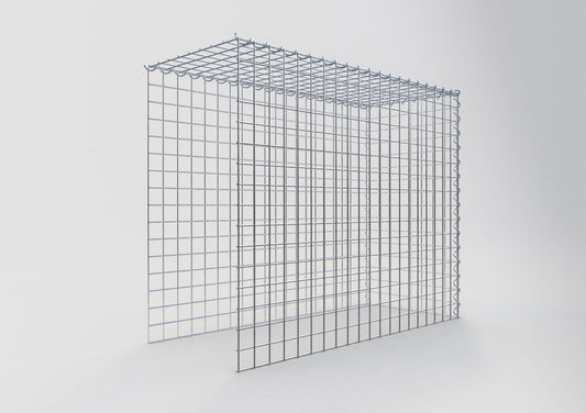 Extra gabion typ 4 100 cm x 80 cm x 40 cm (L x H x D), maskstorlek 5 cm x 5 cm, spiral