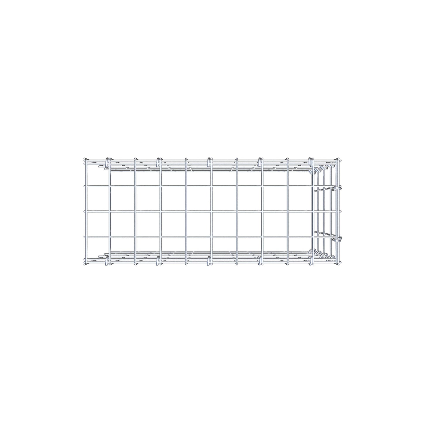 Mounted gabion type 4 50 cm x 40 cm x 20 cm (L x H x D), mesh size 5 cm x 10 cm, C-ring