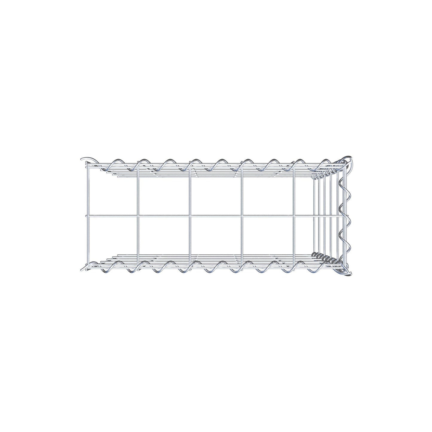 Add-on schanskorf type 4 50 cm x 50 cm x 20 cm (L x H x D), maaswijdte 10 cm x 10 cm, spiraal