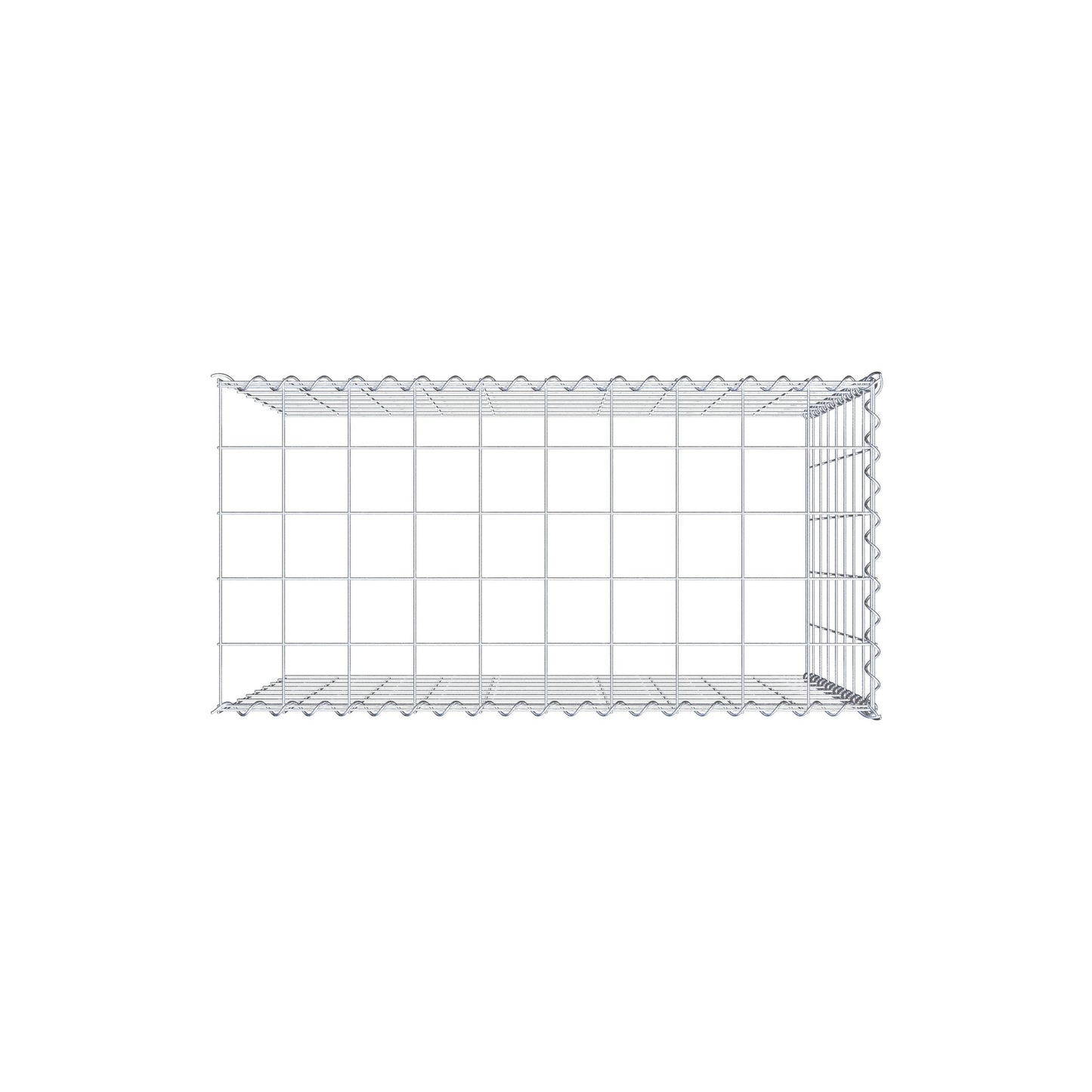 Gavión complementario tipo 4 100 cm x 80 cm x 50 cm (L x A x P), malla 10 cm x 10 cm, espiral