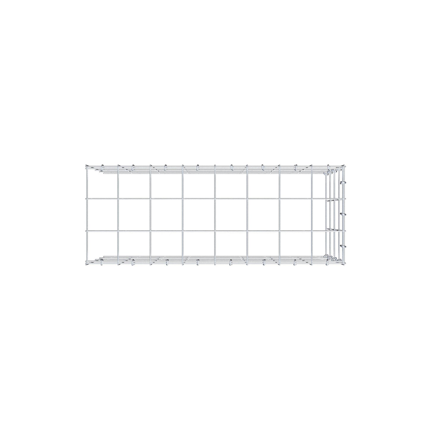 Gabião Tipo 4 80 cm x 40 cm x 30 cm (C x A x P), malhagem 10 cm x 10 cm, anel C