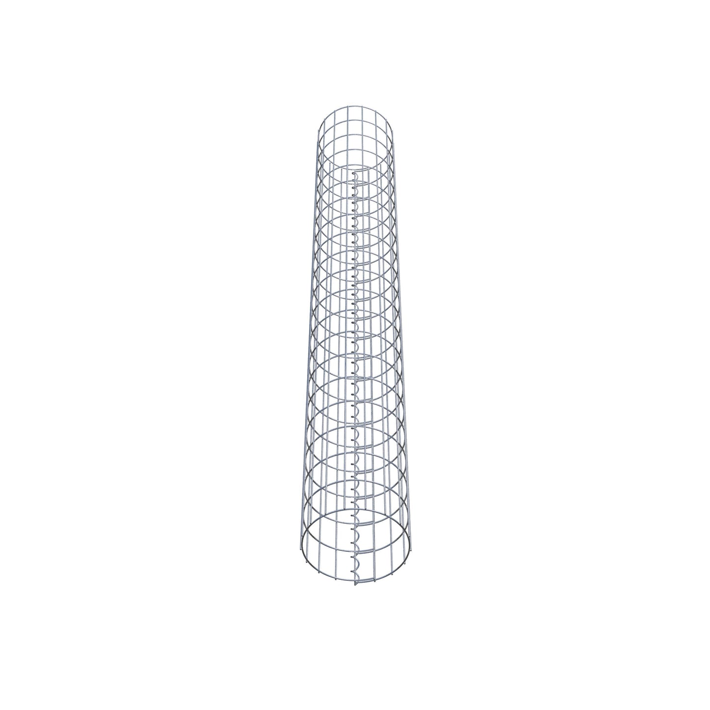 Colonna gabbionata rotonda 27 cm di diametro, 200 cm di altezza, maglia 5 cm x 10 cm