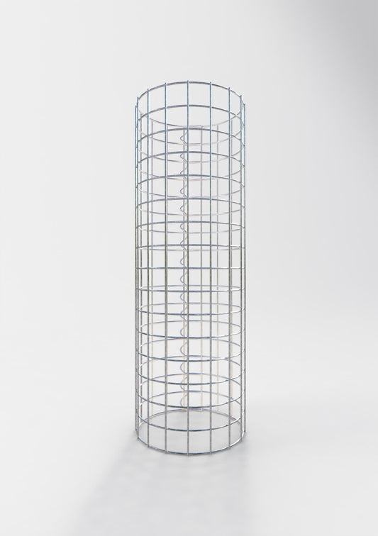 Columna de gaviones redonda 27 cm de diámetro, 80 cm de altura, malla 5 cm x 5 cm