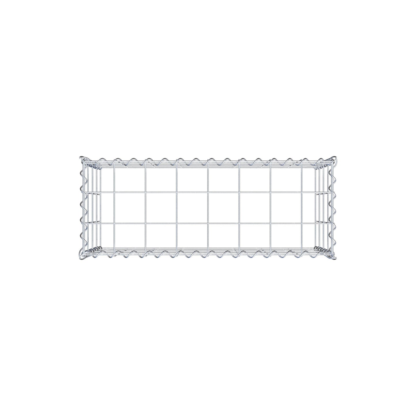 Gabion rapporté type 3 80 cm x 40 cm x 30 cm (L x H x P), mailles 10 cm x 10 cm, spirale