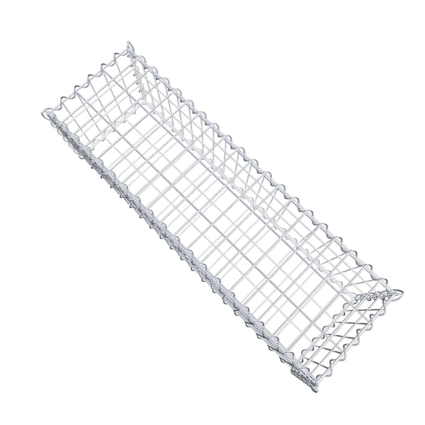 Gavión 100 cm x 30 cm x 30 cm (largo x alto x fondo), malla 5 cm x 10 cm, en espiral