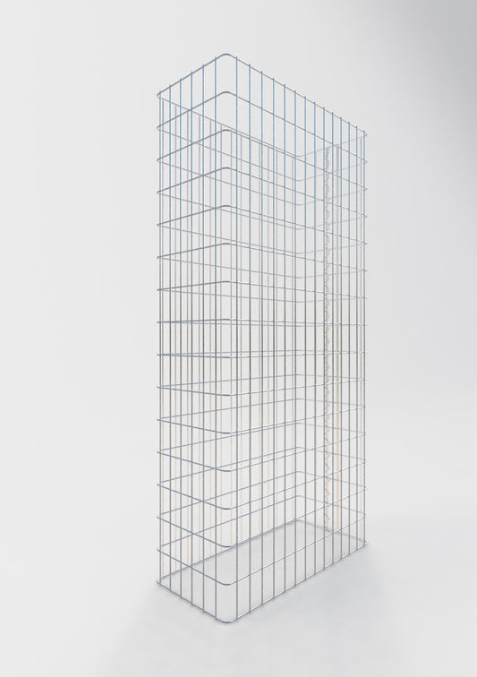 Gabionstängsel längd 72 cm, höjd 180 cm, djup 32 cm, maskstorlek 5 x 10 cm