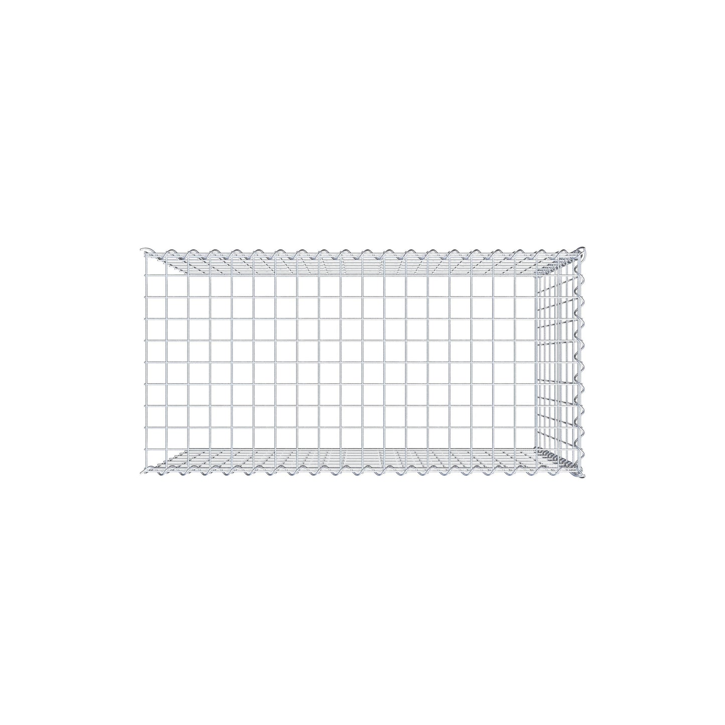Gavión complementario tipo 4 100 cm x 80 cm x 50 cm (L x A x P), luz de malla 5 cm x 10 cm, en espiral
