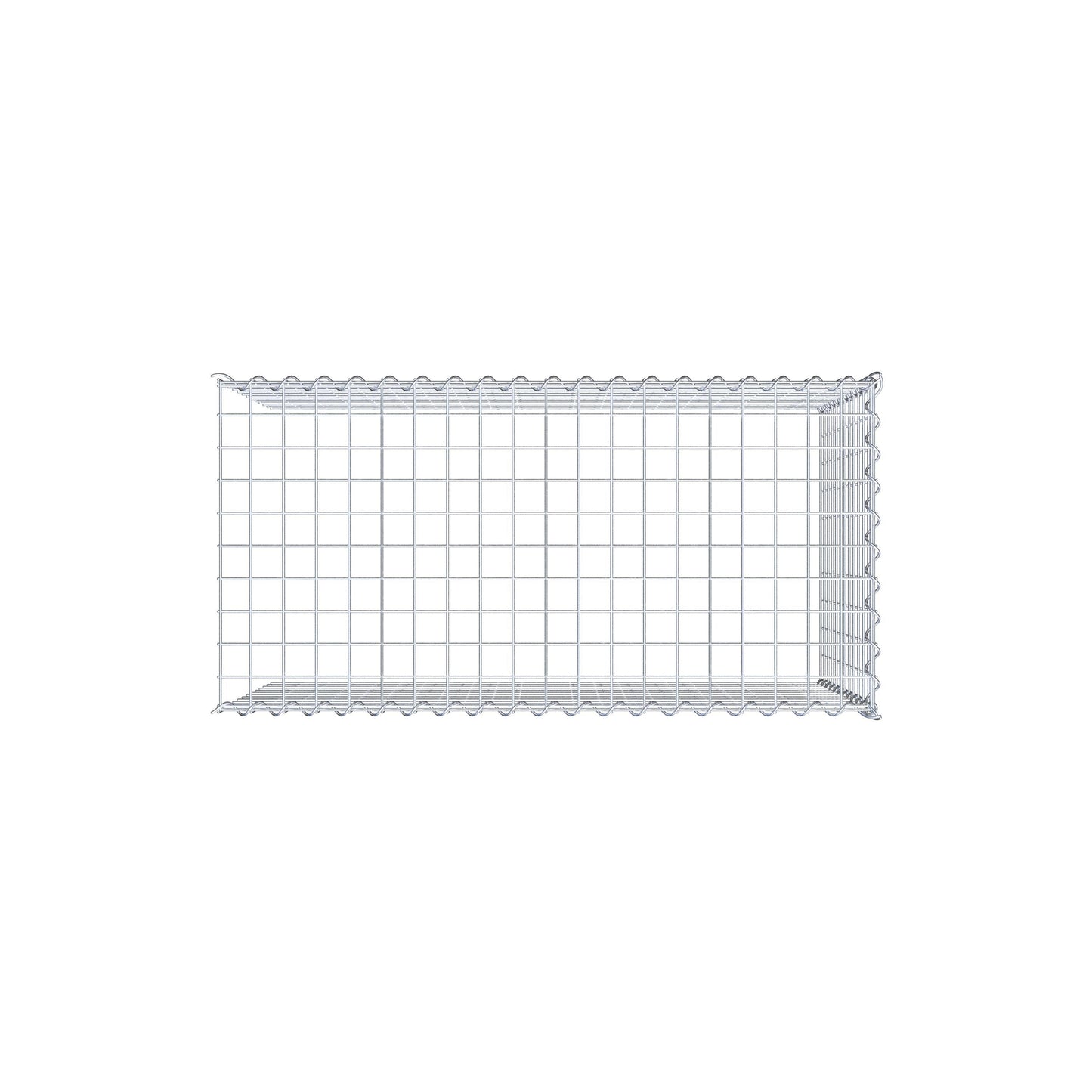 Add-on schanskorf type 4 100 cm x 60 cm x 50 cm (L x H x D), maaswijdte 5 cm x 5 cm, spiraalvormig