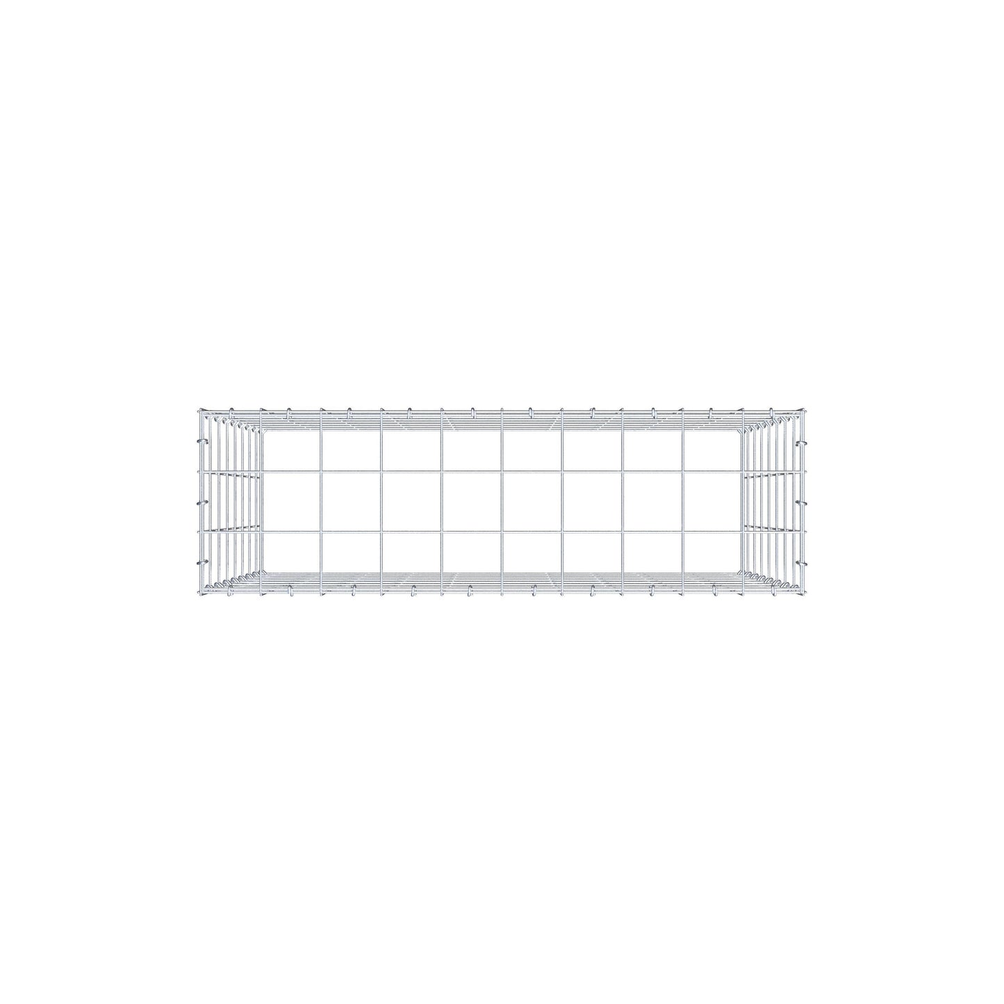 Mounted gabion type 3 100 cm x 80 cm x 30 cm (L x H x D), mesh size 10 cm x 10 cm, C-ring