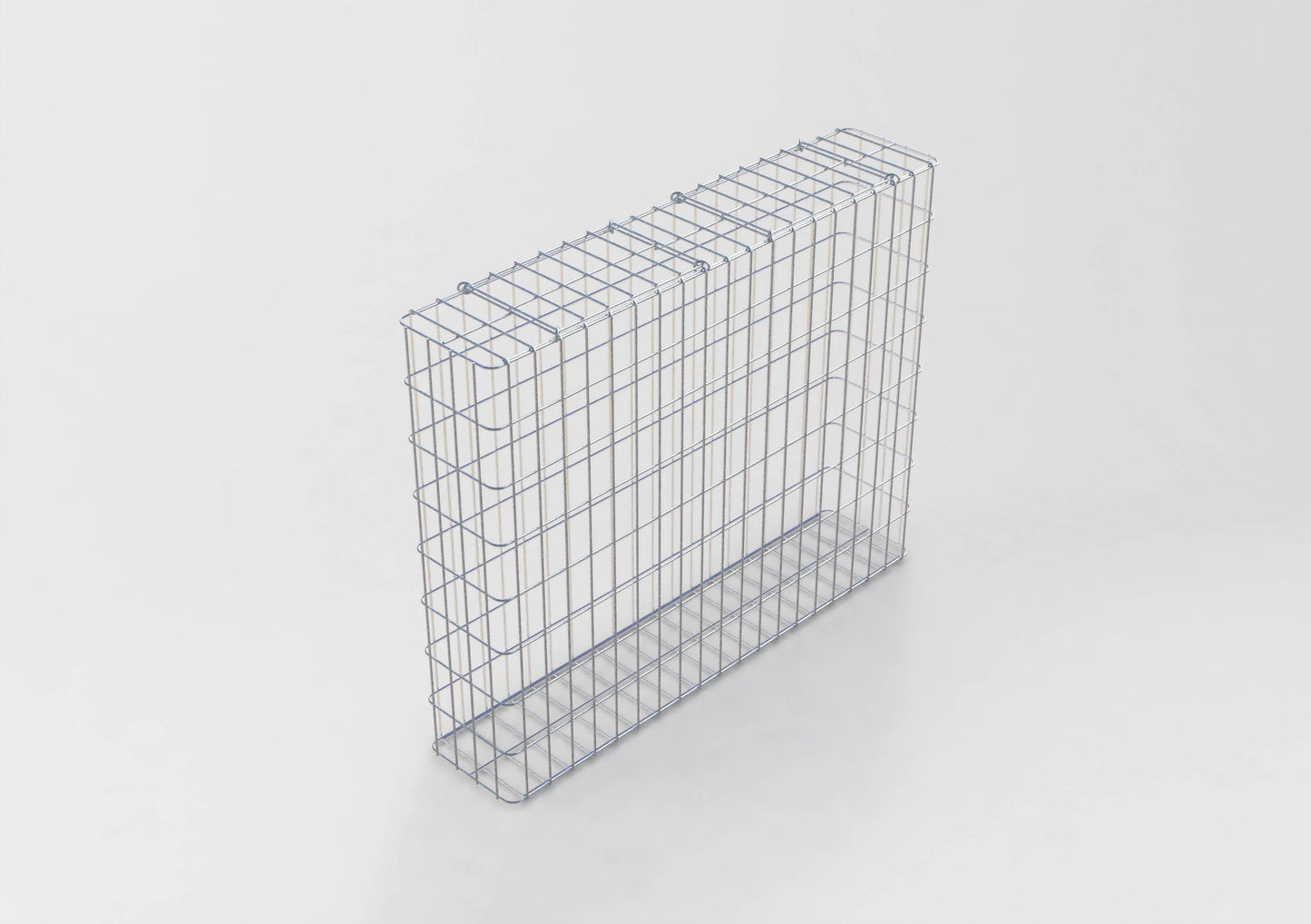 Thermisch verzinkte schanskorf 102 cm x 82 cm x 22 cm, maaswijdte 5 cm x 10 cm, volledig gelast