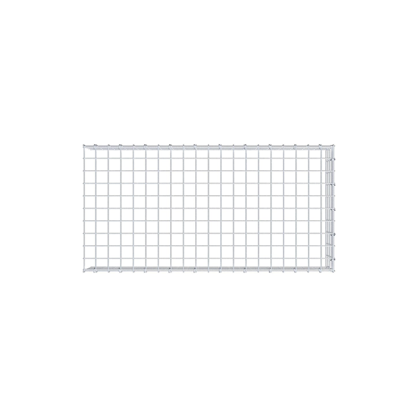 Gabião Tipo 4 100 cm x 20 cm x 50 cm (C x A x P), malhagem 5 cm x 5 cm, anel C