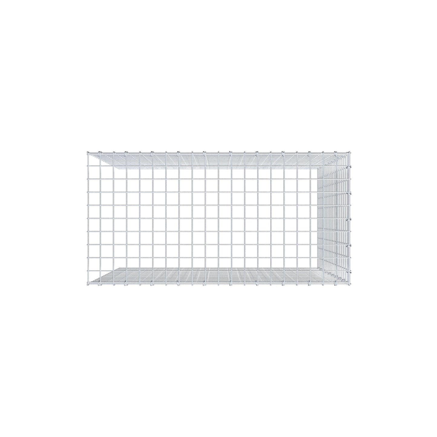 Gavión adicional tipo 4 100 cm x 100 cm x 50 cm (L x A x P), malla 5 cm x 5 cm, anillo en C