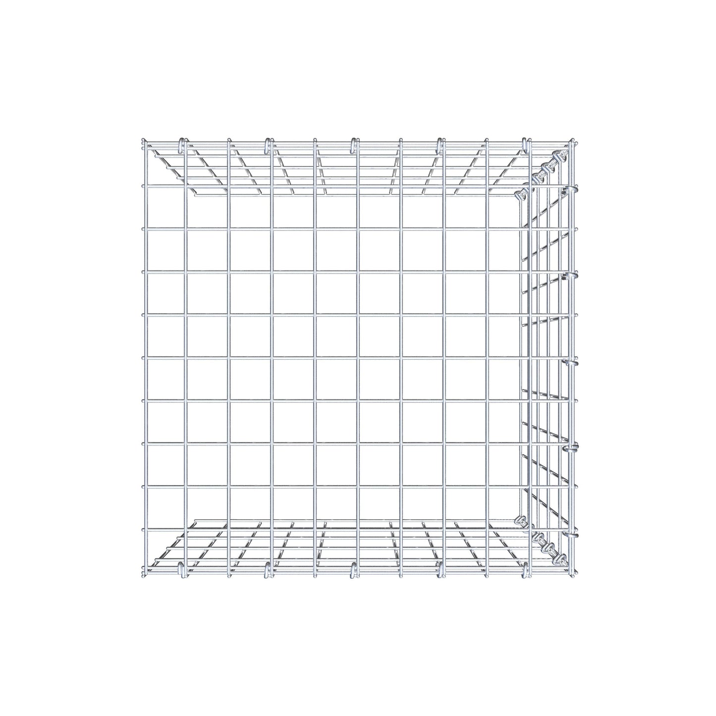 Fourche rapportée type 4 50 cm x 50 cm x 50 cm (L x H x P), mailles 5 cm x 10 cm, anneau en C