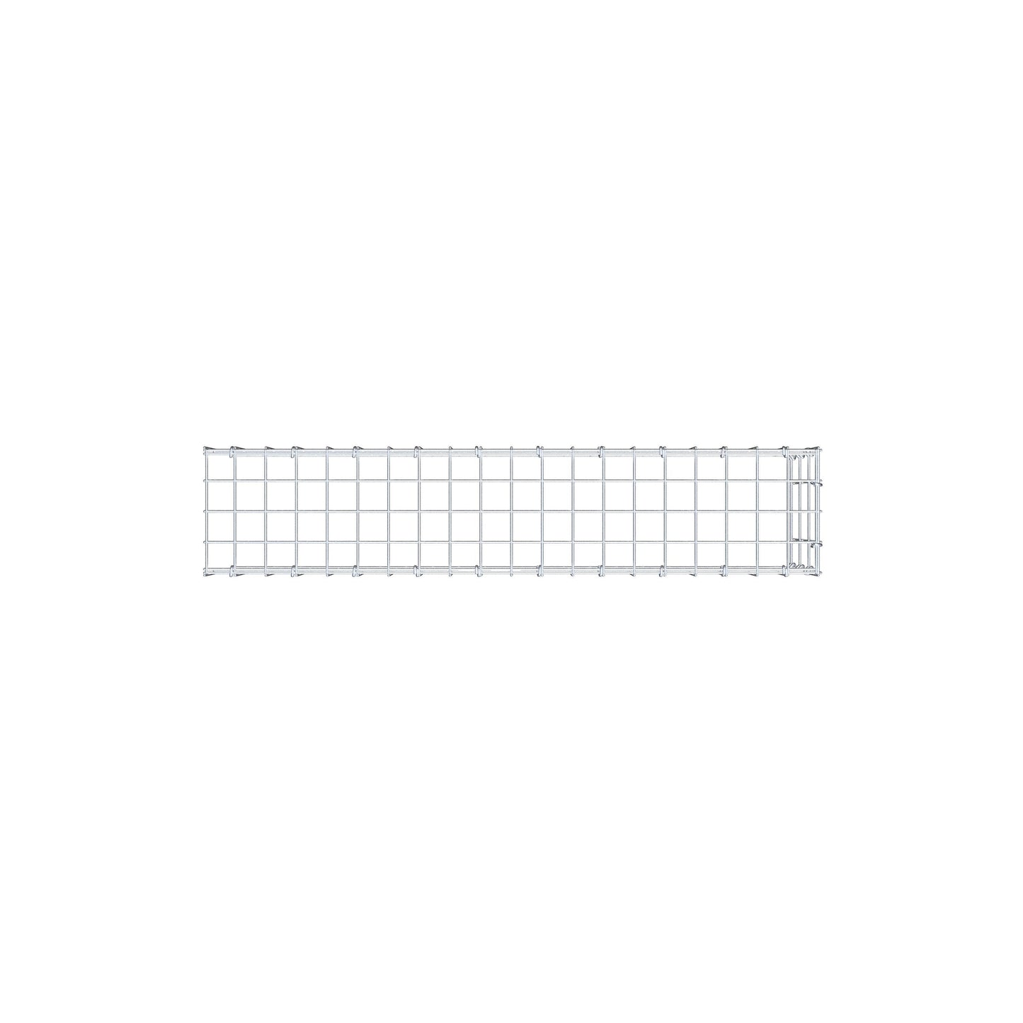 Type 4 oplegkorf 100 cm x 30 cm x 20 cm (L x H x D), maaswijdte 5 cm x 10 cm, C-ring