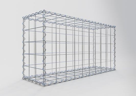 2er Set Gabionen 100 cm x 50 cm x 30 cm (L x H x T), Maschenweite 10 x 10 cm, Spirale