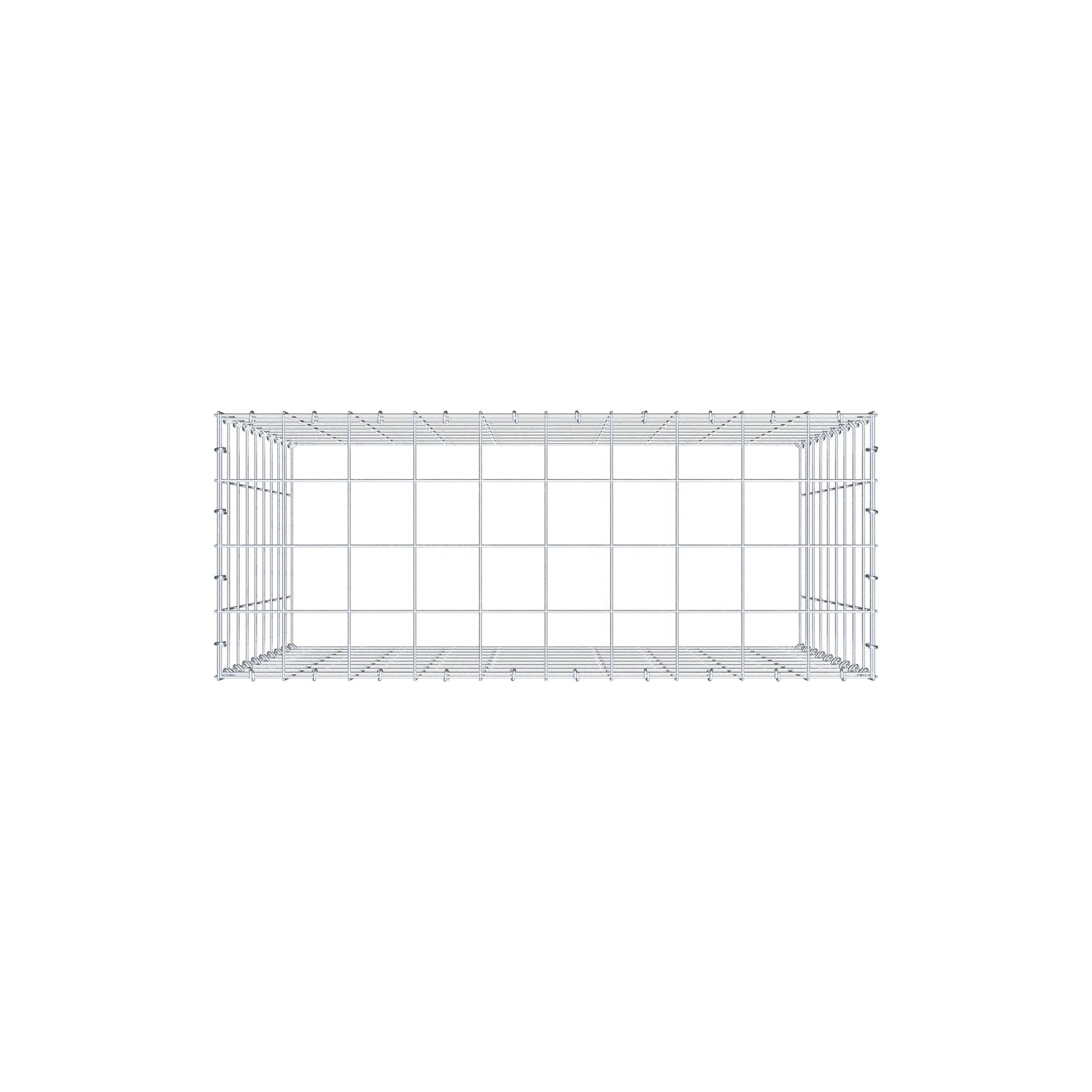 Mounted gabion type 3 100 cm x 90 cm x 40 cm (L x H x D), mesh size 10 cm x 10 cm, C-ring