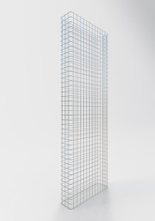 Gabionstängsel längd 67 cm, höjd 200 cm, djup 17 cm, maskstorlek 5 x 5 cm
