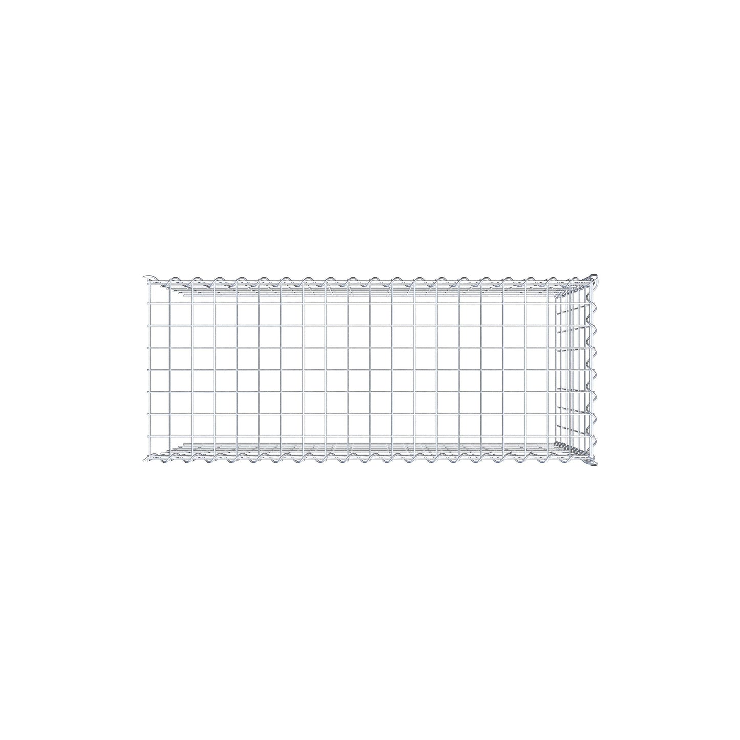 Grown-on gabion type 4 100 cm x 60 cm x 40 cm (L x H x D), mesh size 5 cm x 10 cm, spiral