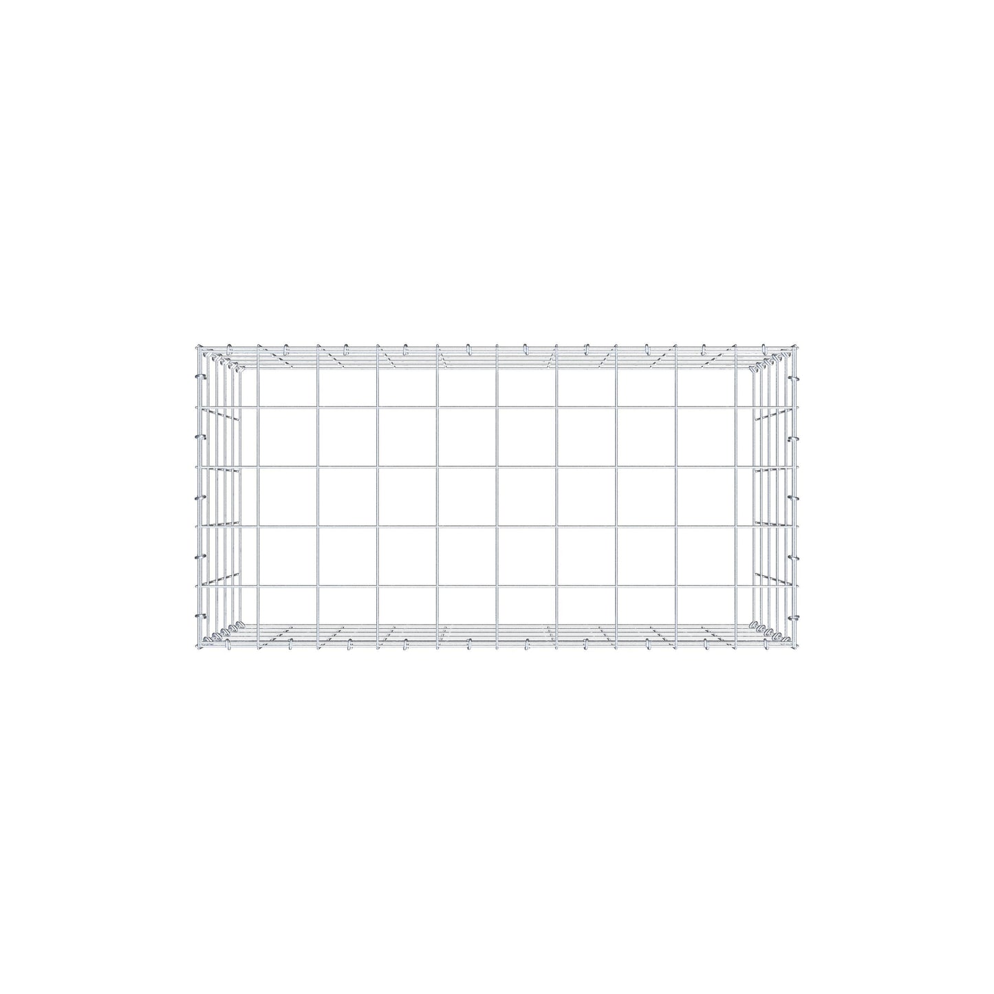 Gavión complementario de tipo 3 100 cm x 50 cm x 50 cm (L x A x P), malla 10 cm x 10 cm, anillo en C
