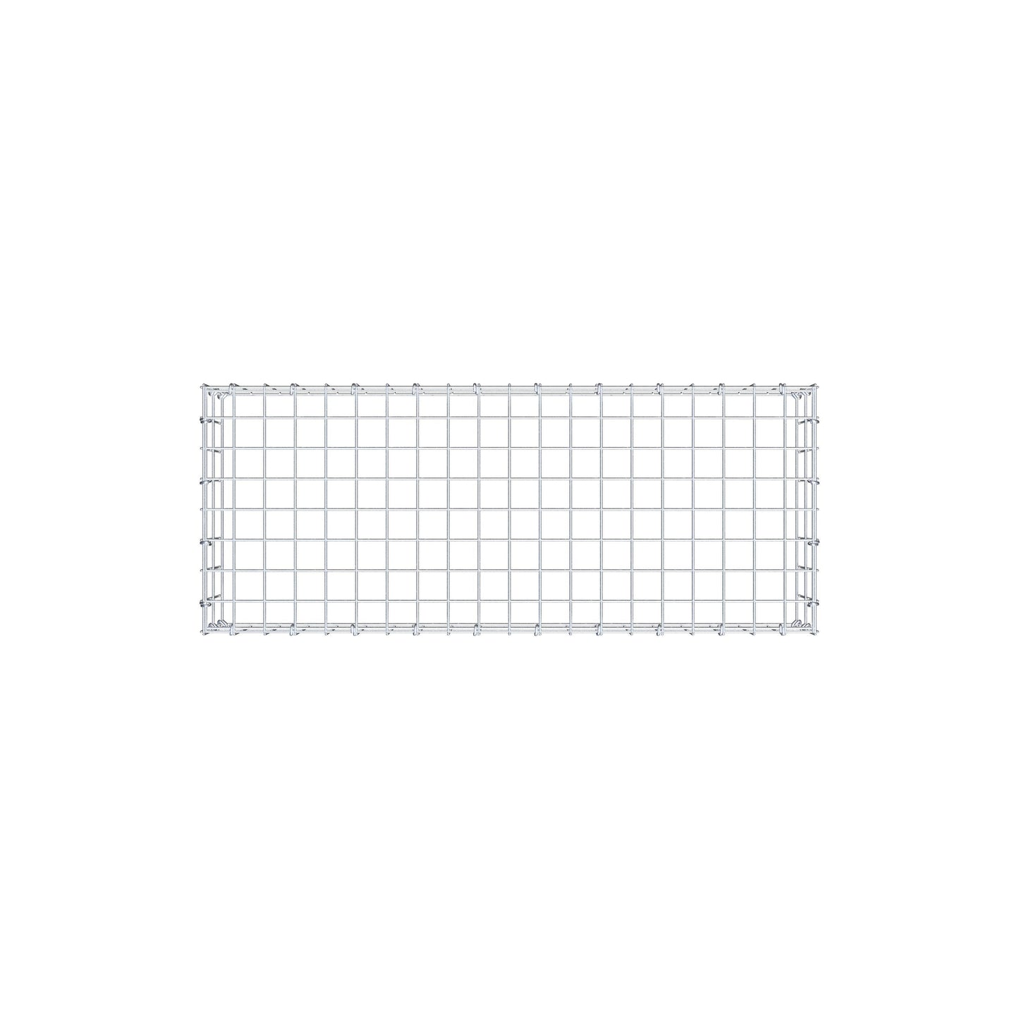 Gavión complementario de tipo 3 100 cm x 20 cm x 40 cm (largo x alto x fondo), malla 5 cm x 10 cm, anillo en C
