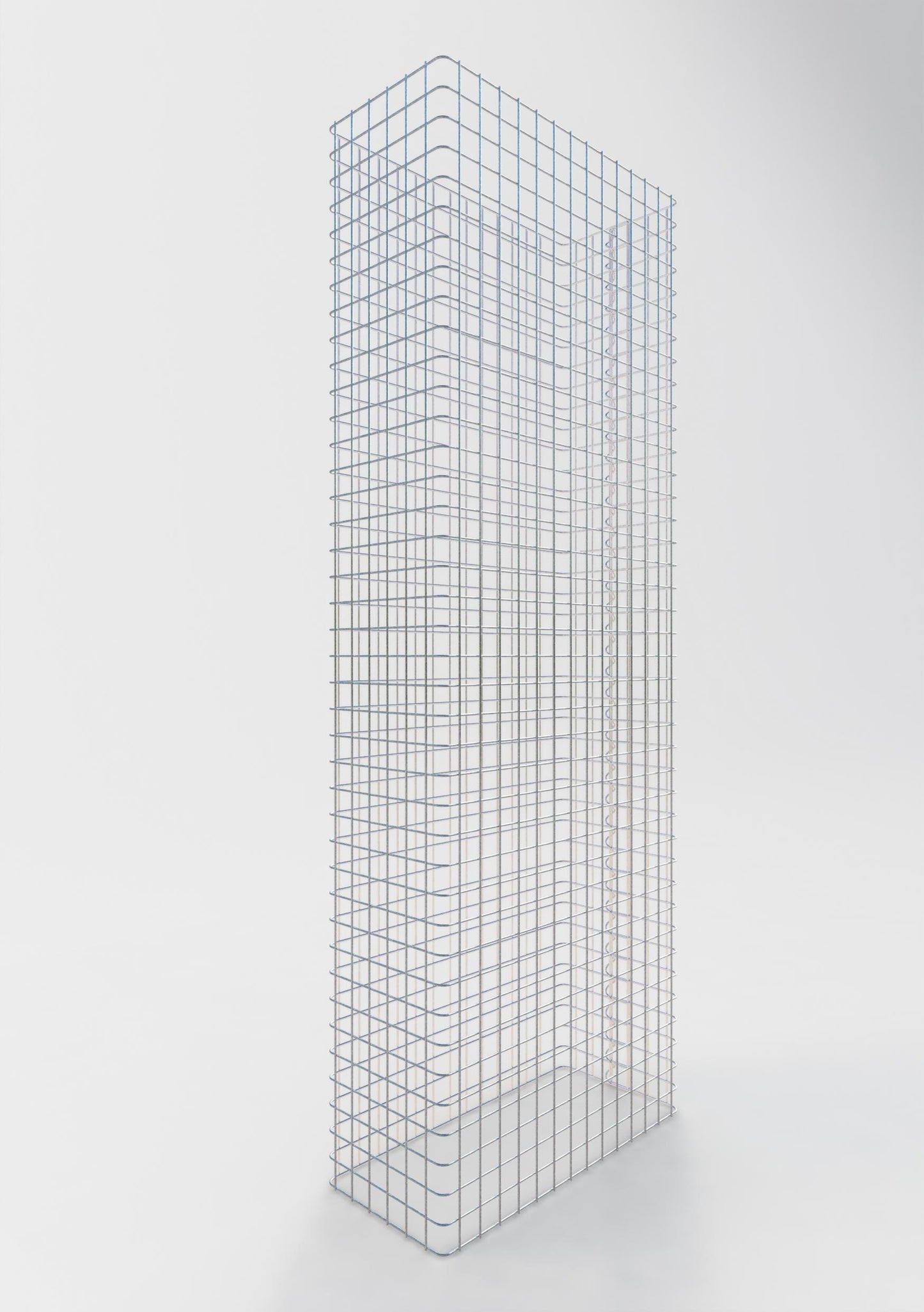 Gabion hegn længde 72 cm, højde 180 cm, dybde 32 cm, maskestørrelse 5 x 5 cm