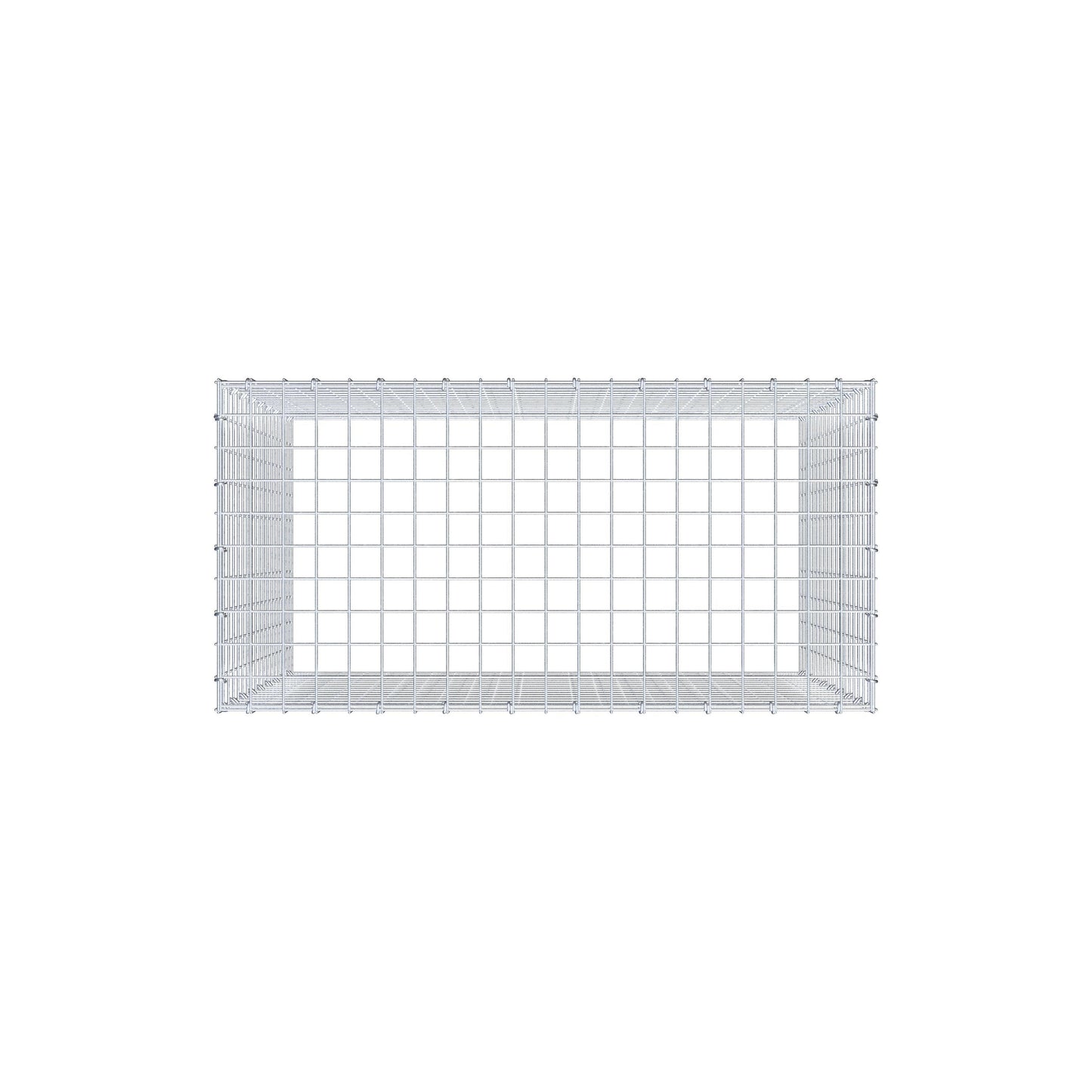 Type 3 oplegkorf 100 cm x 90 cm x 50 cm (L x H x D), maaswijdte 5 cm x 5 cm, C-ring