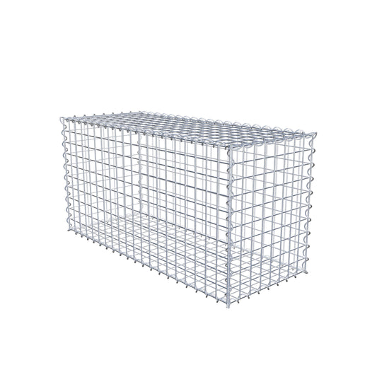 Gabione 100 cm x 50 cm x 40 cm (L x H x T), Maschenweite 5 cm x 5 cm, Spirale