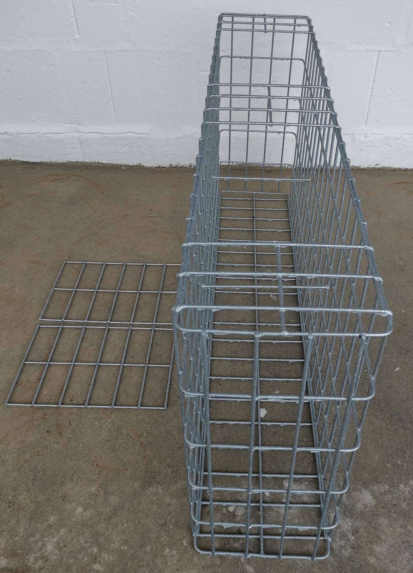 Gavión galvanizado en caliente 102 cm x 52 cm x 22 cm, malla 5 cm x 10 cm, totalmente soldado