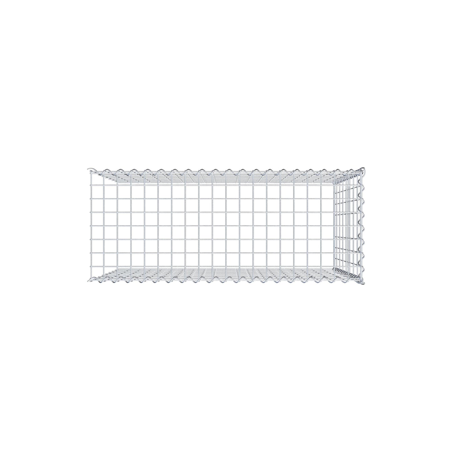 Gabião Tipo 4 100 cm x 80 cm x 40 cm (C x A x P), malhagem 5 cm x 10 cm, espiral